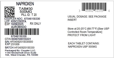 Label (65862 522 05 Naproxen 500mg 67046 1553 30)
